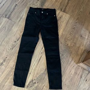 Black mid rise skinny jeans